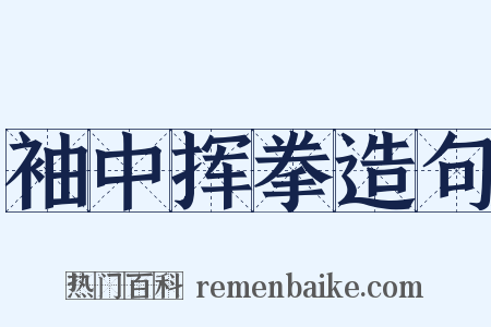 袖中挥拳造句是什么意思的图片